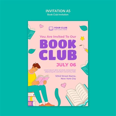 Free Psd Book Club Template Design