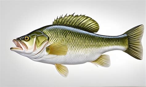 Premium Ai Image Largemouth Bass Isolated On White Background