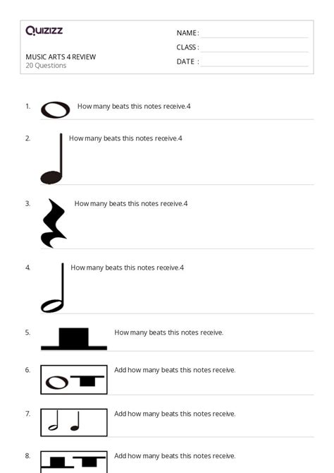 50 Music Worksheets For 4th Grade On Quizizz Free And Printable