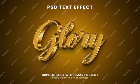 Premium Psd 3d Style Glory Text Effect