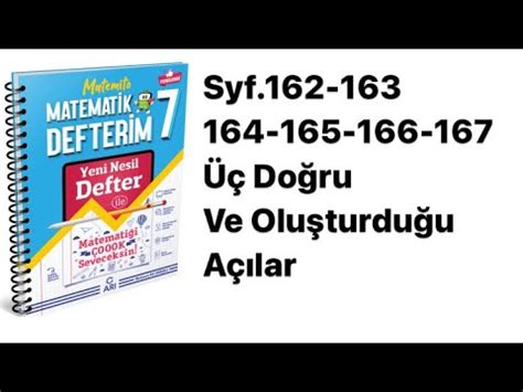 7 SINIF MATEMİTO S 162 163 164 165 166 167 ÜÇ DOĞRU VE OLUŞTURDUĞU