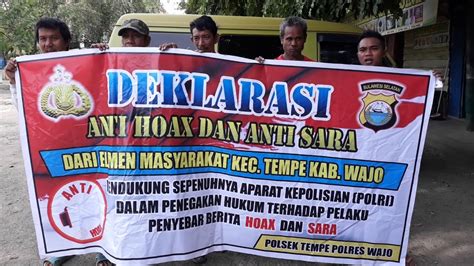 Deklarasi Anti Hoax Masyarakat Kec Tempe Youtube