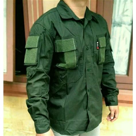 KEMEJA HIJAU Army Green Tactical Shirt Field Pdl Shirt Army Green Shirt