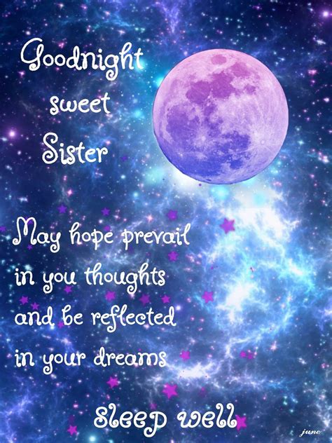 Goodnight Sweet Sister Good Night Sister Sweet Dreams My Love Good