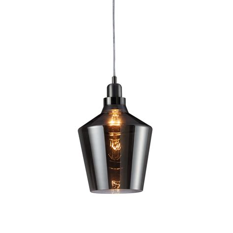 Calais Pendant Ceiling Light Smoked Glass