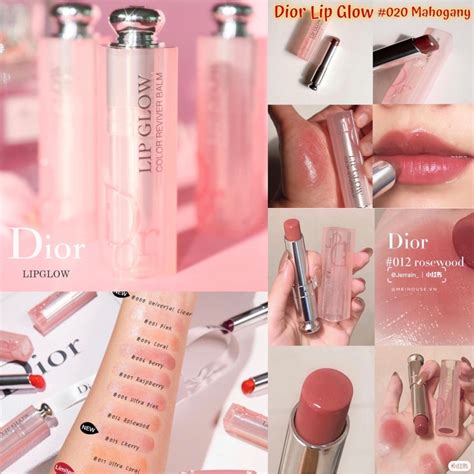 พรอมสง Dior Lip Glow ส 020 Mahogany 012 Rosewood และ 033 Coral Pink