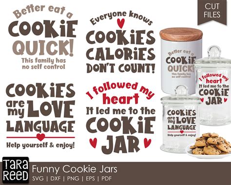 Funny Cookie Jars Kitchen Svg And Cut Files For Crafters Etsy Canada