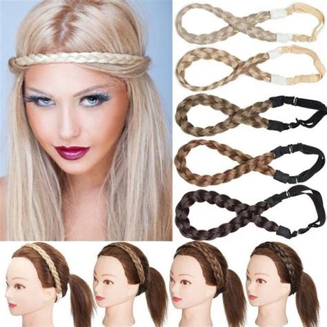 Real Natural New Hairband Twisted Braid Hair Band Bohemian Plait Braid