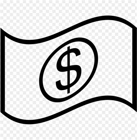 One Dollar Bill Dollar Bill Clip Art Black And White PNG Transparent