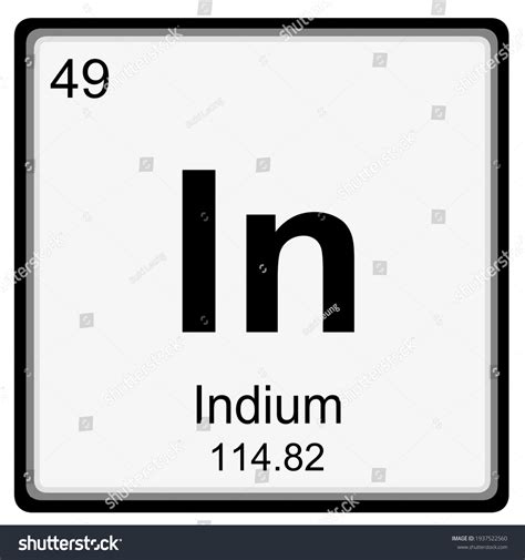 indium - atomic number and mass number - Royalty Free Stock Photo ...