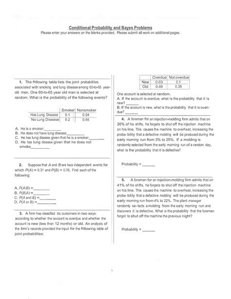 Solved Conditional Probability And Bayes Problems Please Chegg