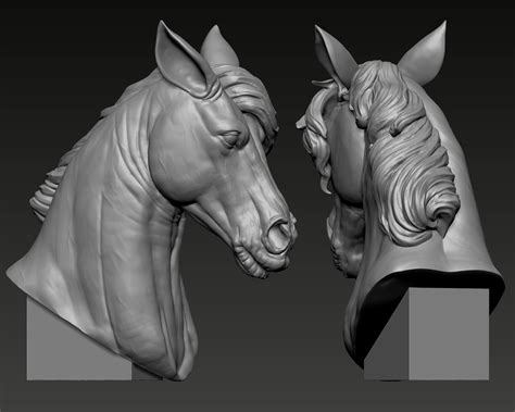 Horse Head Portrait 3D model 3D printable | CGTrader