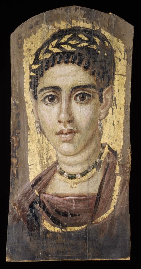 Portrait Of A Young Woman With A Gilded Wreath Roman Period The