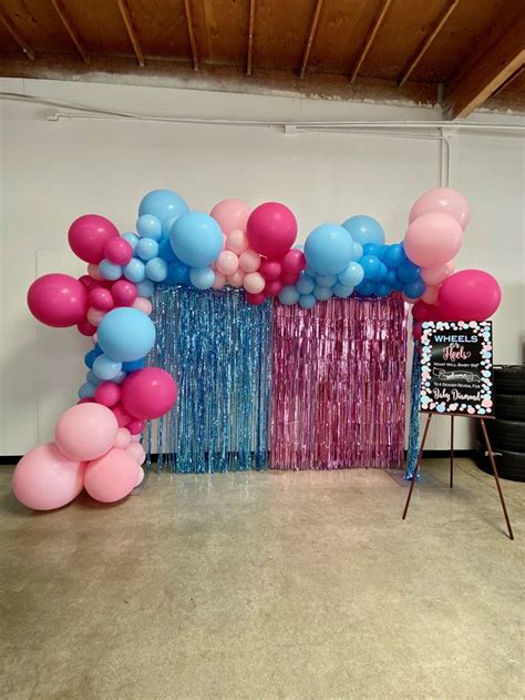 Gender Reveal Balloon Backdrop Balloon Backdrop Balloons Backdrops