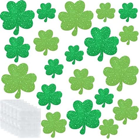 Amazon 60 Pieces Green Shamrock Cutouts For Shamrock Decorations