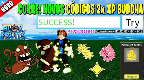 Novos CÓdigos 2x Xp 2x Buddha Reset E Beli No Blox Fruits Roblox