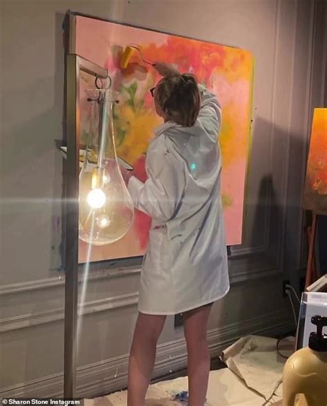 Sharon Stone Proves She Can Paint By Showing Off A Collection Of Her