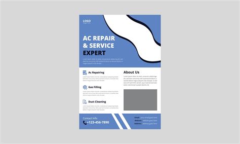 Air Conditioner Repair Service Flyer Template Ac Repair Service Flyer