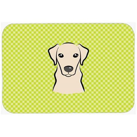 Checkerboard Lime Green Yellow Labrador Mouse Pad Hot Pad Or Trivet 7 75 X 9 25 In Walmart