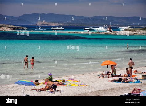 Beach view, Platja de ses Illetes, Formentera, Balearic Islands, Spain Stock Photo - Alamy