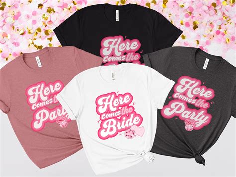 Retro Disco Bachelorette Party Shirts Bach Party T Shirts Bridal Party Tees Here Comes The