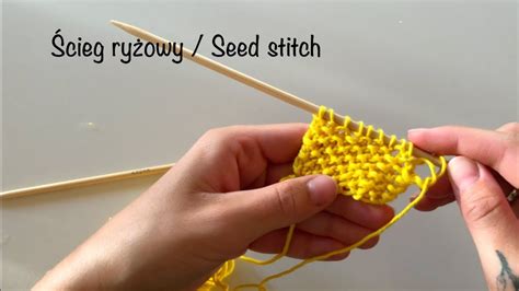 Ścieg ryżowy Seed stitch YouTube