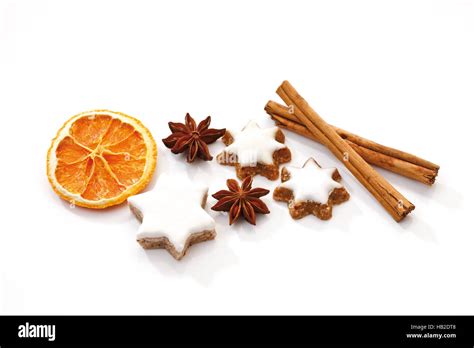 Dried Orange Slices Cinnamon Stars Cinnamon Sticks And Star Anis