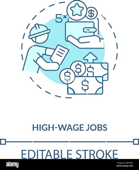 High Wage Works Concept Icon Stock Vector Image Art Alamy