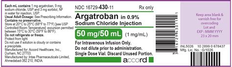 Dailymed Argatroban Injection