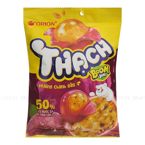 Kẹo Dẻo Thạch Hương Chanh Dây Orion Boom Jelly Gói 52g