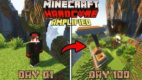 I Survived Days In Amplified World In Minecraft Hardcore Hindi