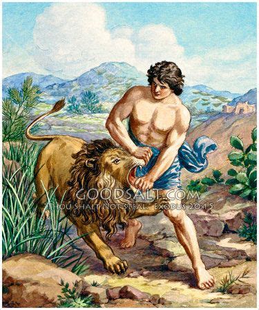 Samson Slays The Lion Judges 14 1 8 Pictures To Draw Art Pictures