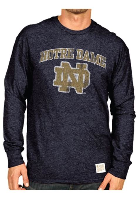 Original Retro Brand Notre Dame Fighting Irish Arch Tee Navy Blue