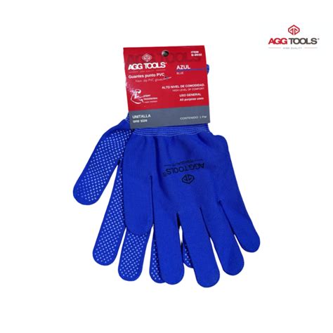 Guante Puntos Pvc Azul