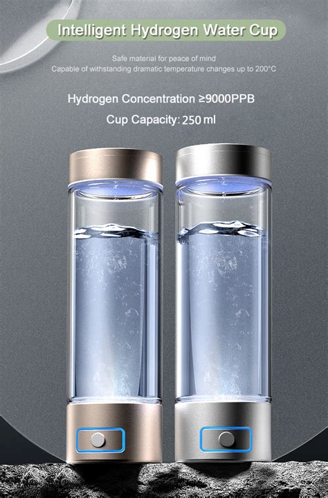 Portable Hydrogen Inhaler Breathing Hydrogen Water Bottle Generator