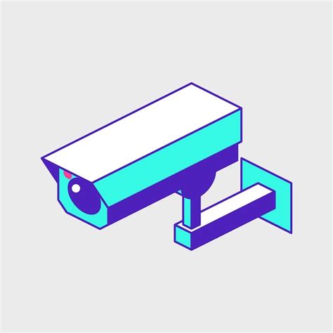 Premium Vector Surveillance Camera Isometric Vector Icon Illustration