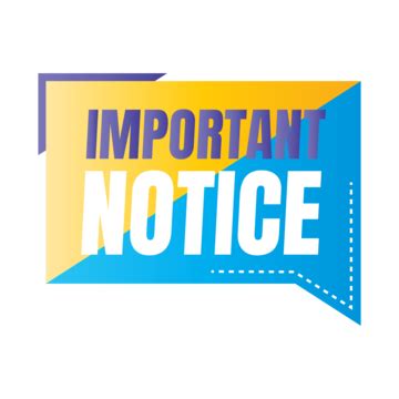 Important Notice Png Image Important Notice Vector Banner Design Png