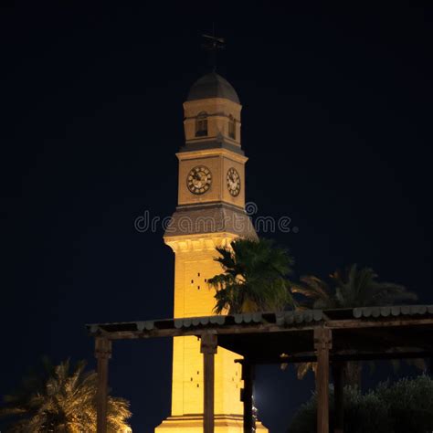 Heritage Clock Tower Of Qishla In Baghdad At Night Stock Photo Image