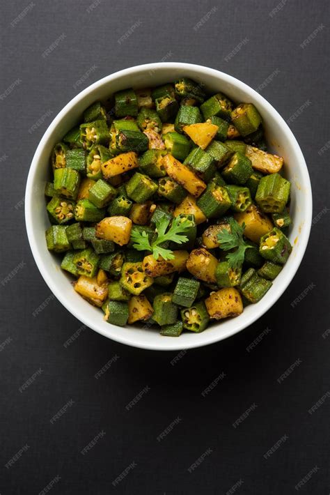 Premium Photo Indian Style Masala Sabji Or Sabzi Of Fried Bhindi Or