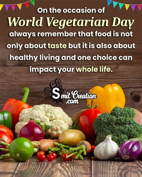 World Vegetarian Day Greeting Image SmitCreation