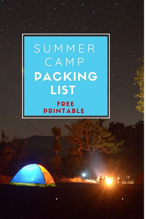 The Best Summer Camp Packing List - Staying Close To Home