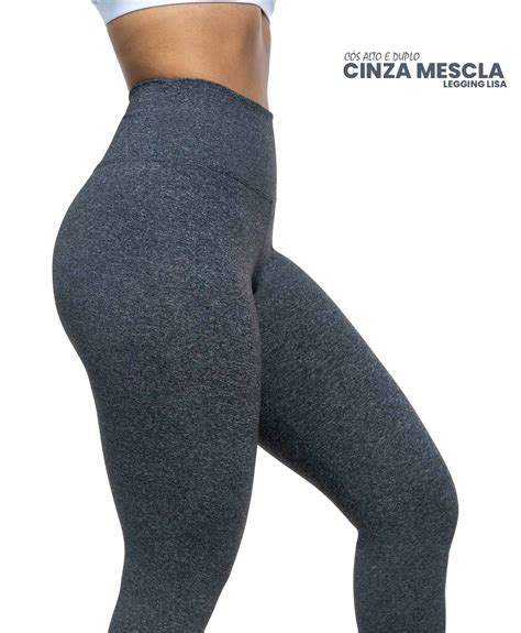 Kit 3 Leggings Cós Alto Suplex Analu Fitness