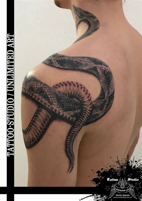 Realistische Texas Klapperschlange Tattoo Realistic Texas Rattlesnake