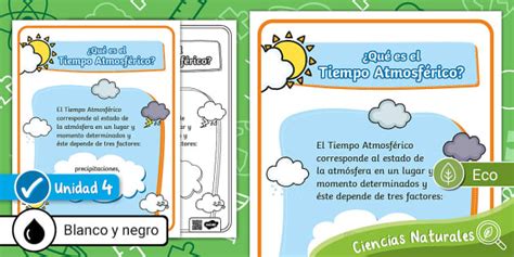 Póster Informativo ¿qué Es El Tiempo Atmosférico