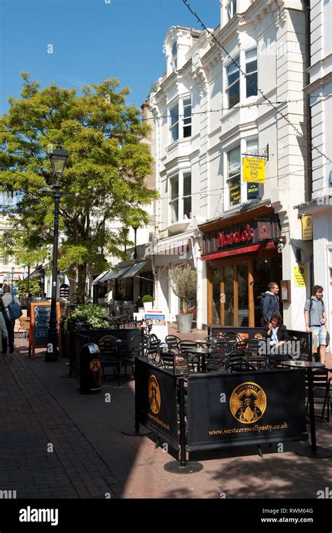 Pedestrianised Shopping Area In The Coastal Town Of Brighton Sussex