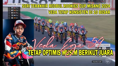 Aksi Menegangkan VEDA EGA PRATAMA Redbul Rookies Cup Misano 2024 YouTube