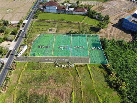 Tanah Di Pantai Nyanyi Beraban Tabanan View Sawah Dan Gunung