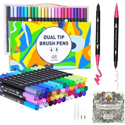 Feutres Coloriage Adulte Couleurs Aquamarker Feutre Stylos Double