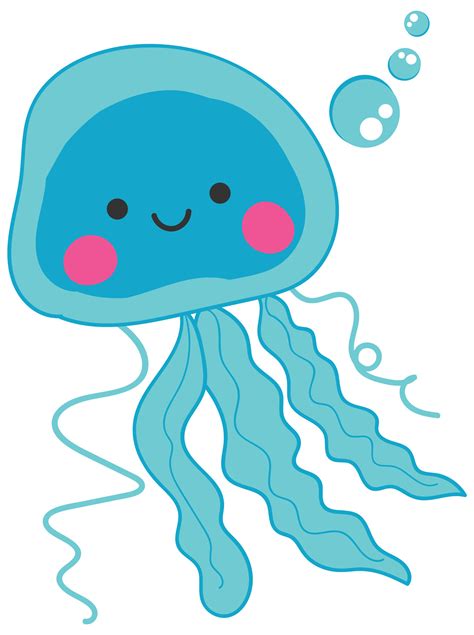 Cute Jellyfish Cartoon Illustration 45937074 Vector Art At Vecteezy