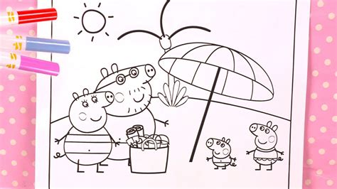 Coloriage Peppa Pig Coloring Book Plage Youtube